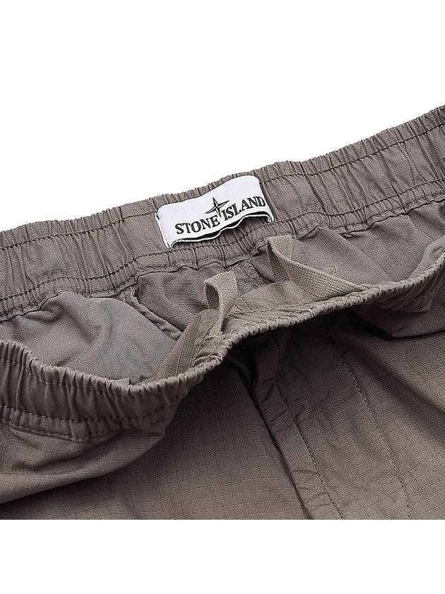 Loose Fit Cargo Straight Pants Dove Grey - STONE ISLAND - BALAAN 7