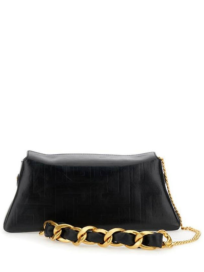 '1945' Black Shoulder Bag With Logo Plaque On The Front In Leather Woman - BALMAIN - BALAAN 2