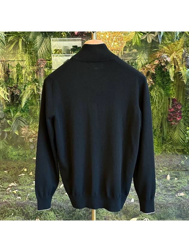 Half Zip Cashmere Knit Top Black - BRUNELLO CUCINELLI - BALAAN 5