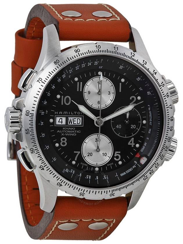 Khaki Aviation X-Wind Chrono Auto Watch 44mm Brown - HAMILTON - BALAAN 2