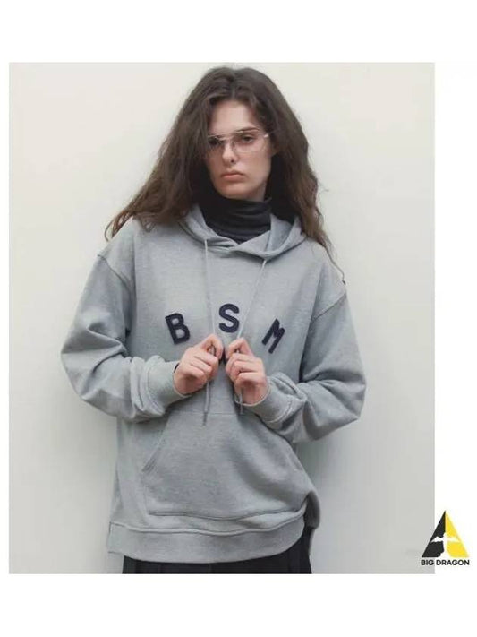 BSM PATCH LOGO HOODY MELANGE GRAY - BENSIMON - BALAAN 1