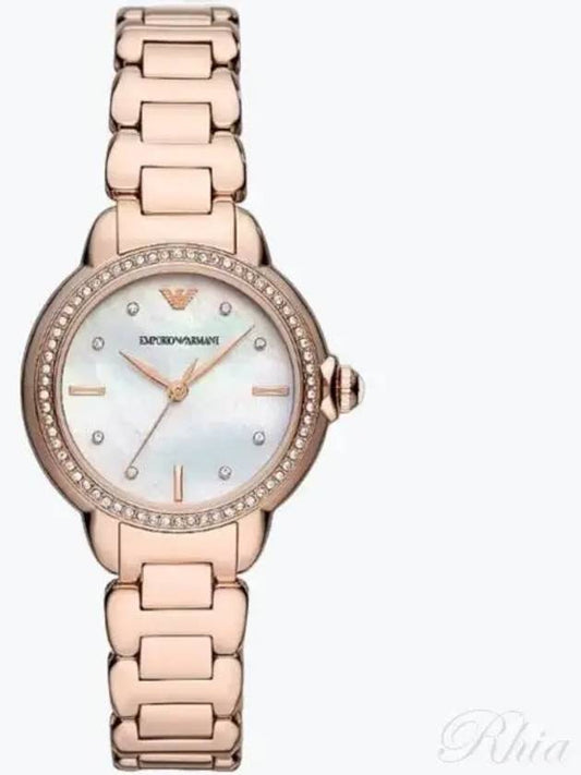 Women’s Mother Of Pearl Dial Metal Watch Rose Gold - EMPORIO ARMANI - BALAAN 2