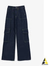 Rinse Angi Cargo Wide Jeans Navy - GANNI - BALAAN 2