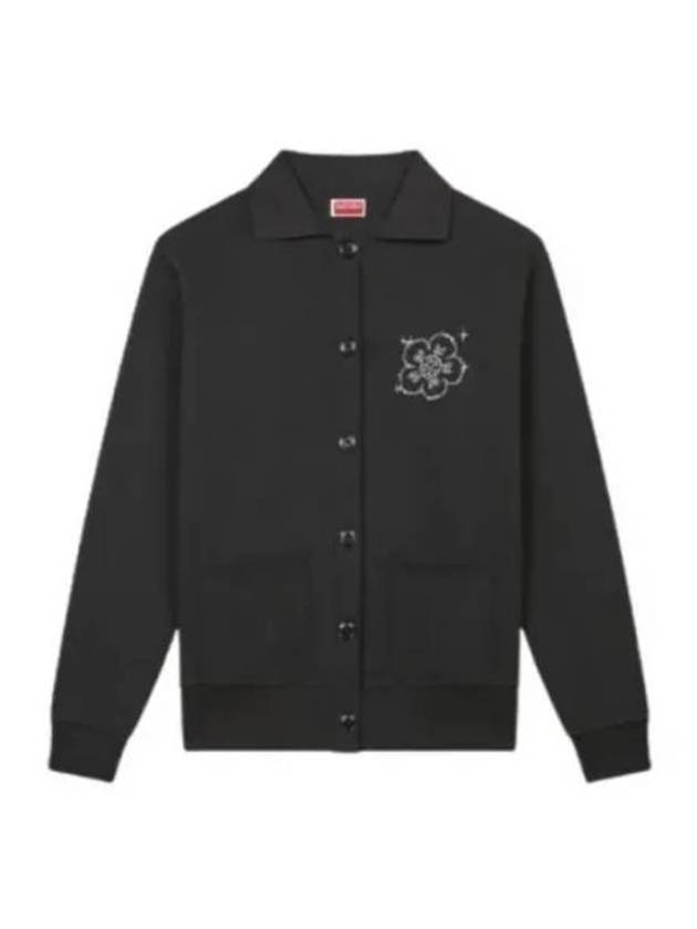 Constellation Embroidered Loose Cardigan Black - KENZO - BALAAN 2