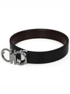 Gancini Reversible Adjustable Calfskin Leather Belt Black - SALVATORE FERRAGAMO - BALAAN 4