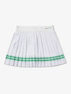 Women's Classic Logo Pleated Skirt White - SPORTY & RICH - BALAAN 2