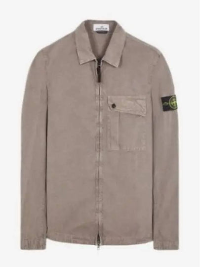 Old Treatment Garment Dyed Overshirt Jacket Dove Grey - STONE ISLAND - BALAAN 2