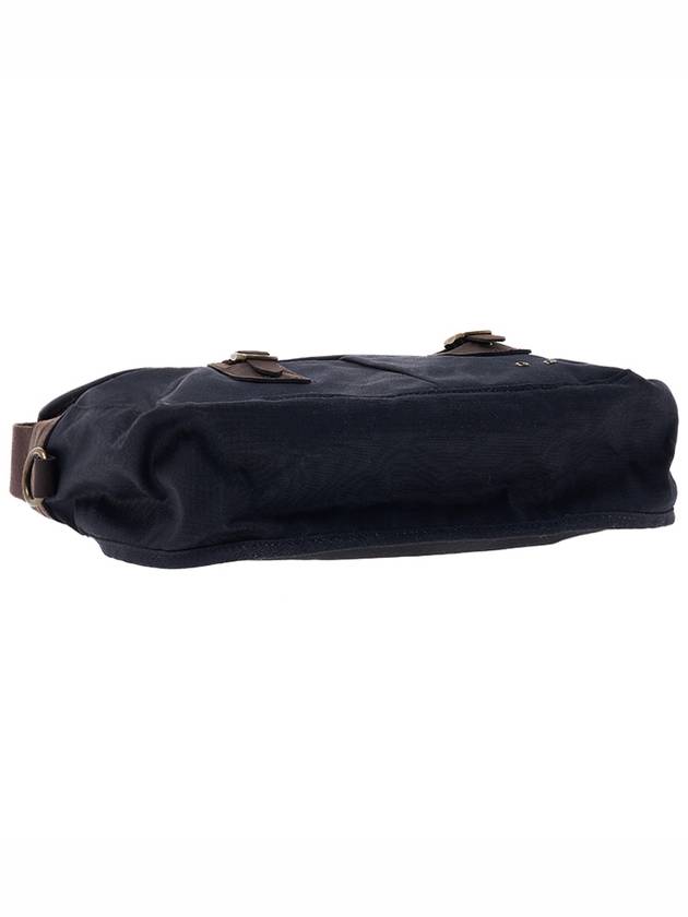 Taras Waxed Leather Cross Bag Navy - BARBOUR - BALAAN 6