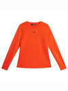 Golf Logo Print Ada Long Sleeve T-Shirt Tangerine Tango - J.LINDEBERG - BALAAN 2