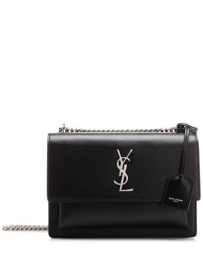 Sunset Monogram Medium Shoulder Bag Black - SAINT LAURENT - BALAAN 2