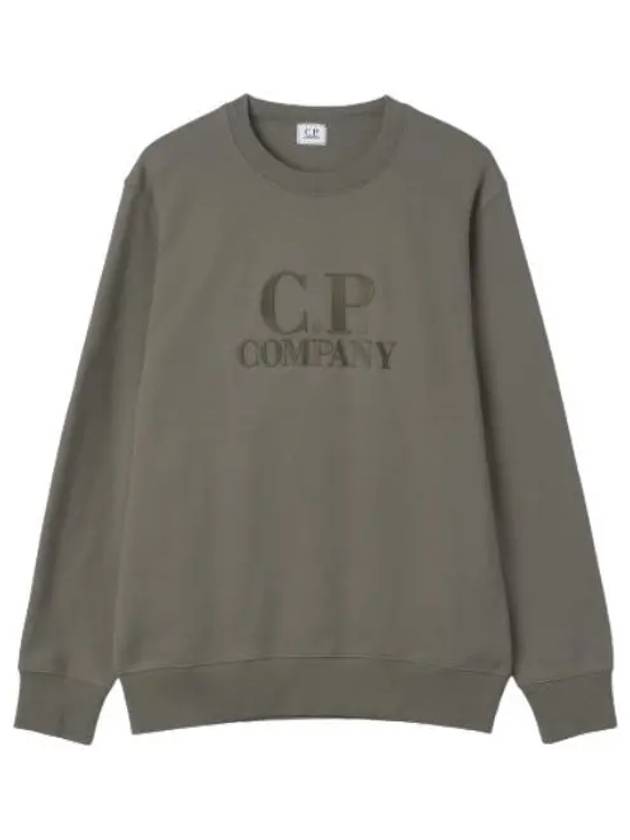 Diagonal Raised Fleece Sweatshirt Time Green T Shirt - CP COMPANY - BALAAN 1