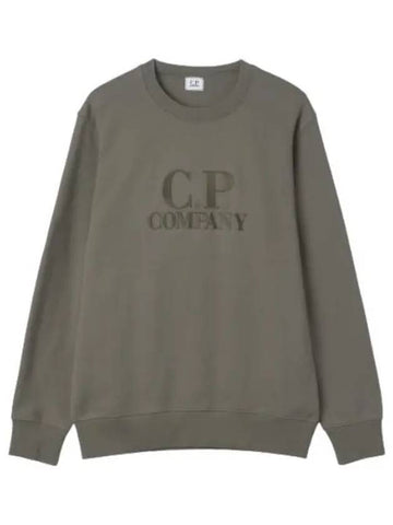 Diagonal Raised Fleece Sweatshirt Time Green T Shirt - CP COMPANY - BALAAN 1