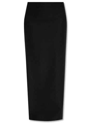 Women's Wool Slit Long Skirt Black - BALENCIAGA - BALAAN 1