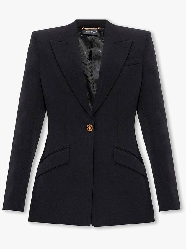 Women's Medusa Single-breasted Blazer Jacket Black - VERSACE - BALAAN 2