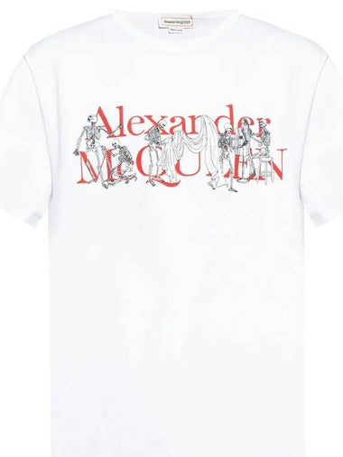 logo print cotton T shirt 794605QTABQ - ALEXANDER MCQUEEN - BALAAN 1