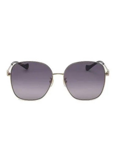 Chain Strap Oversized Frame Sunglasses Gold - GUCCI - BALAAN 1