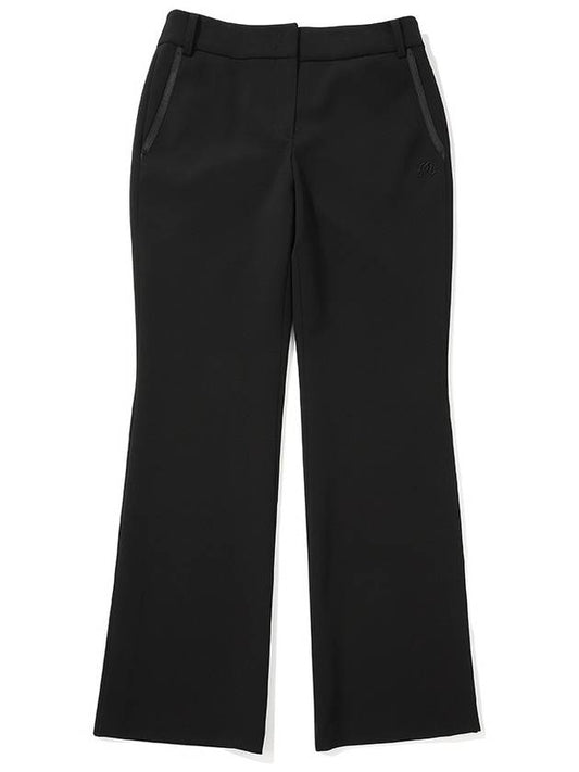 Slit point bootcut pants BLACK WOMAN - MALBON GOLF - BALAAN 1