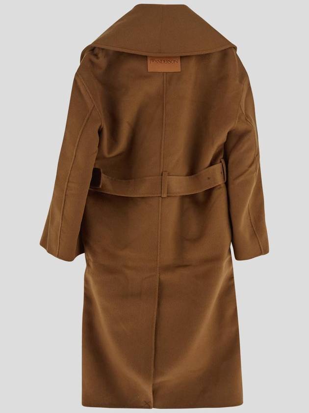 Belt Wrap Wool Single Coat Brown - JW ANDERSON - BALAAN 3