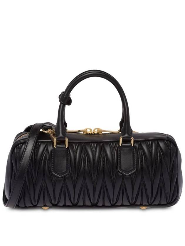 Arcadi Materasse Nappa Leather Top Handle Bag Black - MIU MIU - BALAAN 4