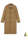 Mac Check Wool Single Coat Beige - CELINE - BALAAN 2