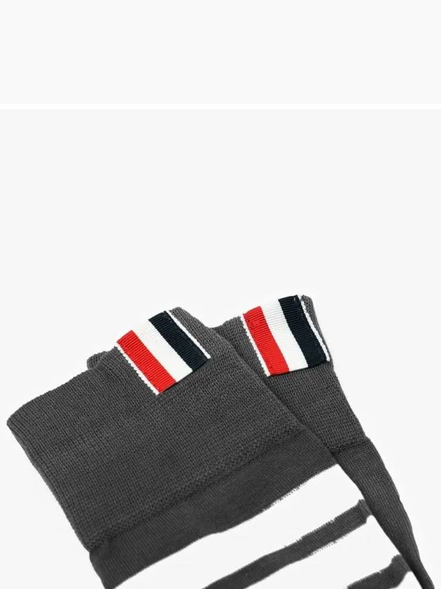 Men's Diagonal Light Weight Midi Socks Dark Grey - THOM BROWNE - BALAAN 4