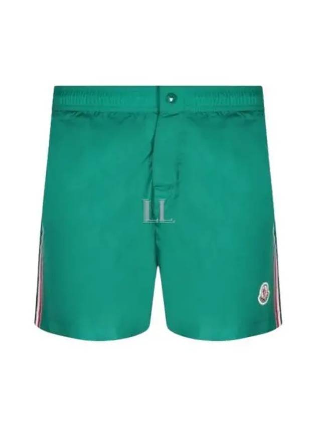 Logo Swim Shorts Emerald Green - MONCLER - BALAAN 2