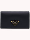 Vitello Move Triangle Logo Card Wallet Black - PRADA - BALAAN 2