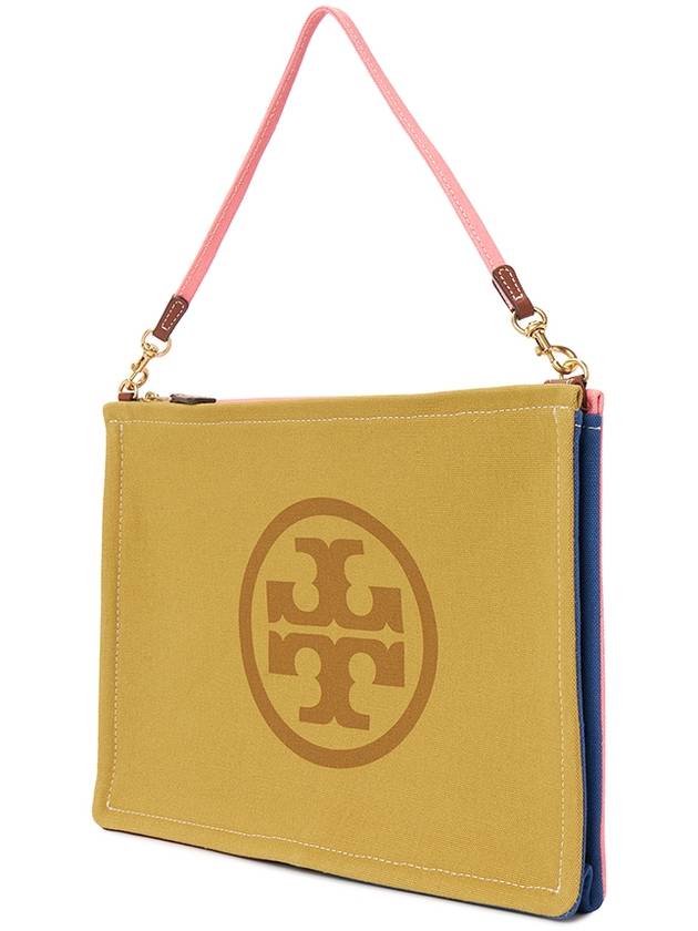 Ella Clutch Bag Mustard - TORY BURCH - BALAAN 3