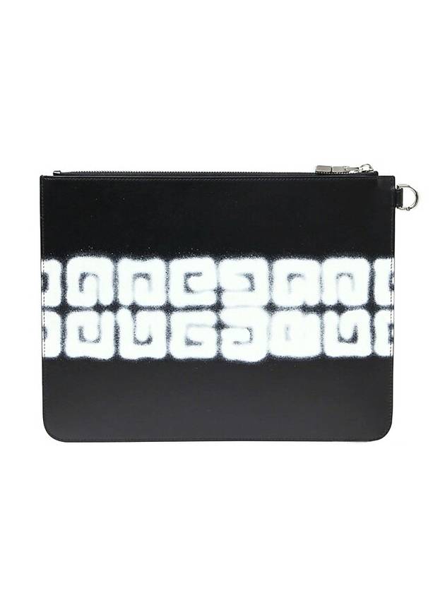 Cheeto Tag Effect 4G Leather Clutch Bag Black - GIVENCHY - BALAAN.