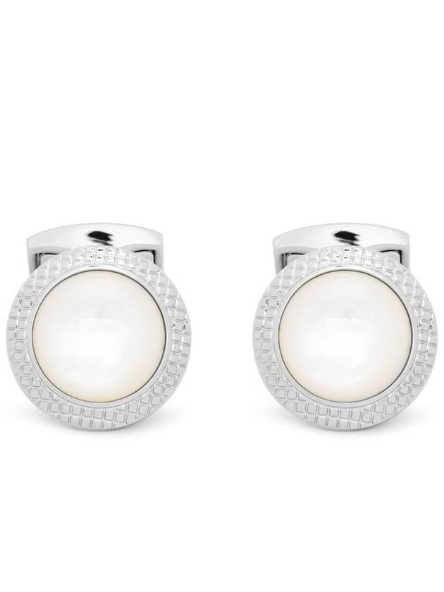 Tateossian Cufflinks Round Palladium White Accessories - TATEOSSIAN - BALAAN 1