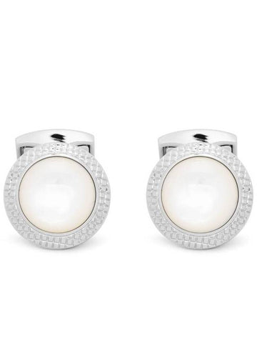 Tateossian Cufflinks Round Palladium White Accessories - TATEOSSIAN - BALAAN 1