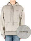 Embroidered Logo Hoodie Top Grey - AMI - BALAAN 2