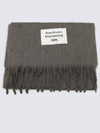 Logo Patch Fringe Muffler Grey - ACNE STUDIOS - BALAAN 1