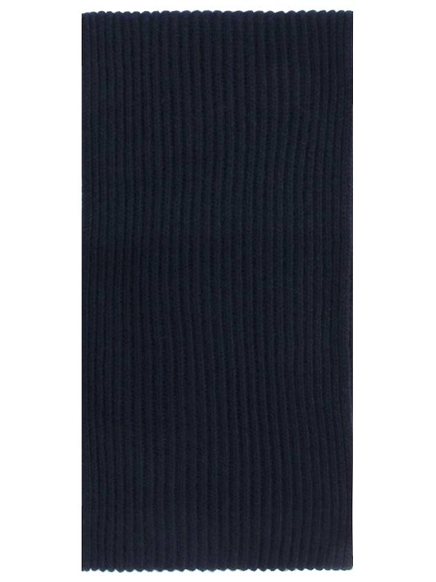 Wool Ribbed Muffler Navy - GANNI - BALAAN 2