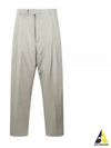 Silk Cotton Pleated Slacks Beige - DIOR - BALAAN 2