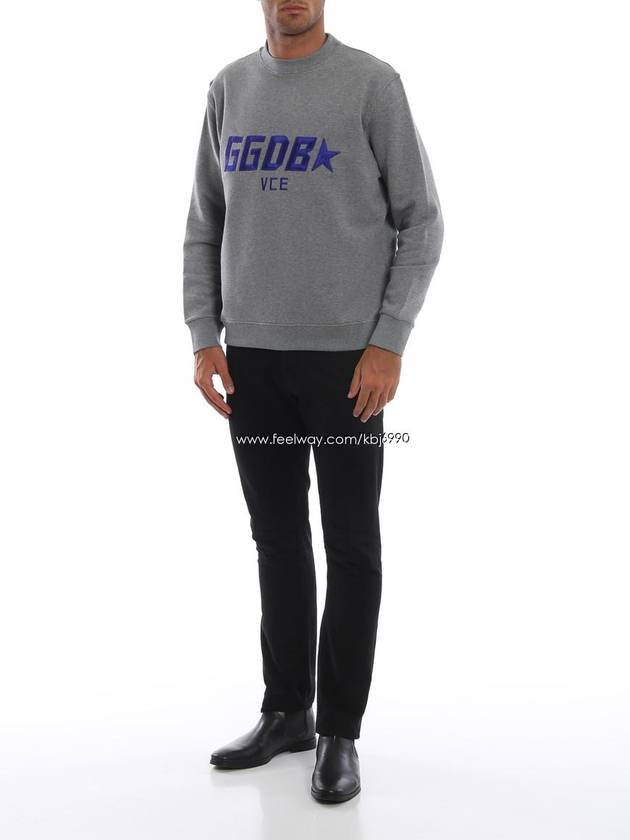 Logo Crew Neck Fleece Cotton Sweatshirt Grey - GOLDEN GOOSE - BALAAN 9