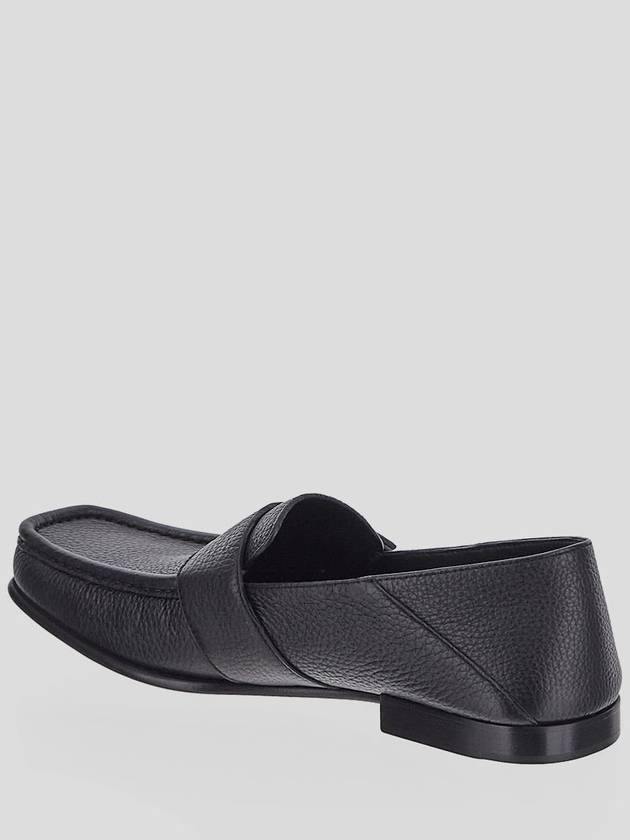 FF Square Leather Loafers Black - FENDI - BALAAN 4