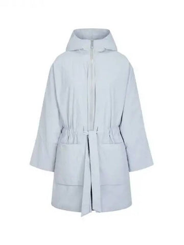 Armani Wonder Week 10 Women s Padded Nylon Hooded Coat Gray 270436 - EMPORIO ARMANI - BALAAN 1