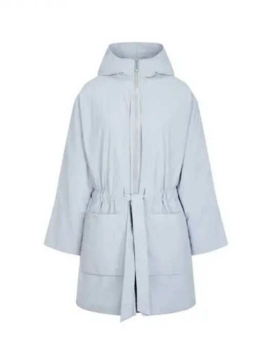 Armani Wonder Week 10 Women s Padded Nylon Hooded Coat Gray 270436 - EMPORIO ARMANI - BALAAN 1