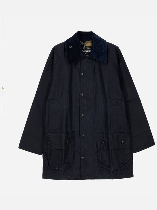 Men's Beaufort Wax Jacket Navy - BARBOUR - BALAAN 2