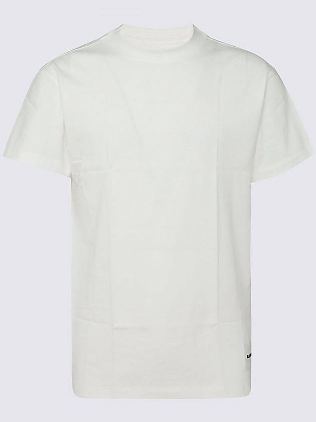 Logo Patch Cotton Short Sleeve T-Shirt 3 Pack White - JIL SANDER - BALAAN 6