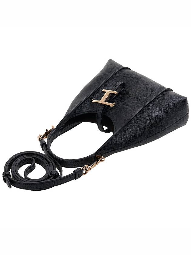 T Timeless Leather Micro Shoulder Bag Black - TOD'S - BALAAN 5