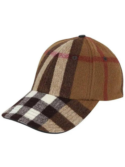 House Check Wool Ball Cap Brown - BURBERRY - BALAAN 2