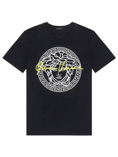 Women's Medusa Gold Logo Short Sleeve T-Shirt - VERSACE - BALAAN 2