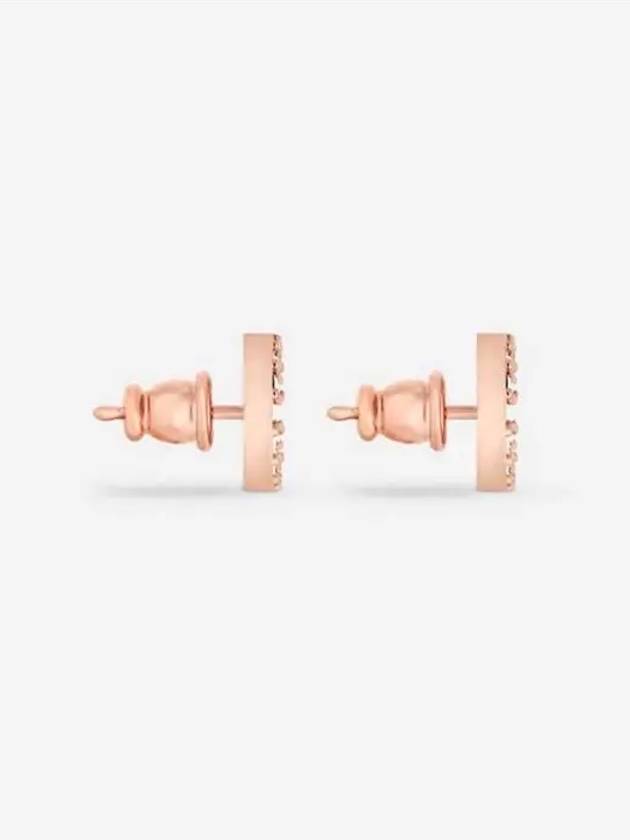 Petit CD Stud Crystal Earrings Pink - DIOR - BALAAN 5