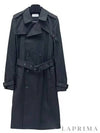 gabardine trench coat - SAINT LAURENT - BALAAN.