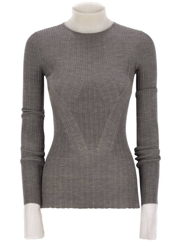 DERRIS - Turtle neck sweater with directional ribbing - MAX MARA SPORTMAX - BALAAN 1