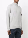 Waffen Patch Cotton Knit Turtleneck Grey - STONE ISLAND - BALAAN 4