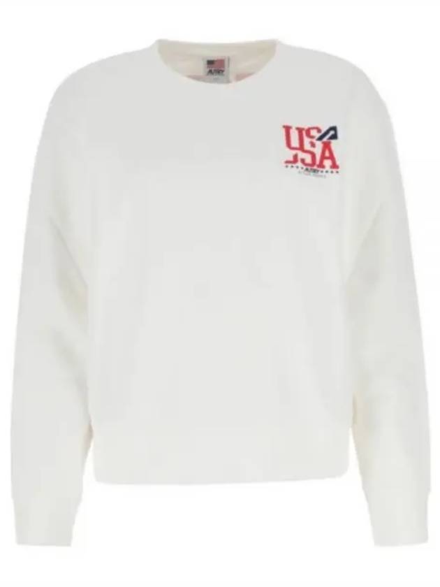 Iconic USA Logo Sweatshirt White - AUTRY - BALAAN 2