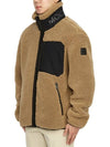 Men's Sagrek Shearling Fleece Zip-Up Jacket Brown - MOOSE KNUCKLES - BALAAN 4